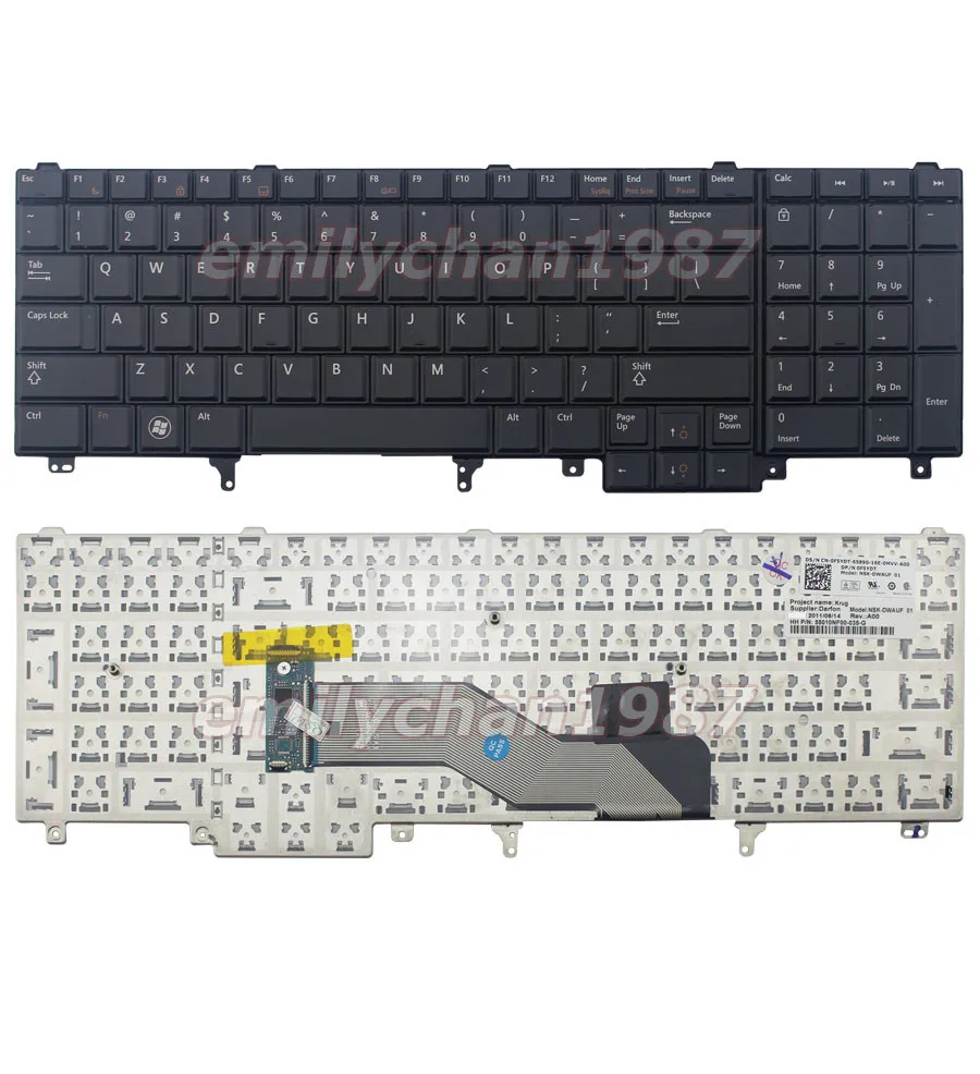 

New original For DELL M2800 M4600 M4700 M4800 M6600 M6700 M6800 with black Laptop keyboard US standard good working