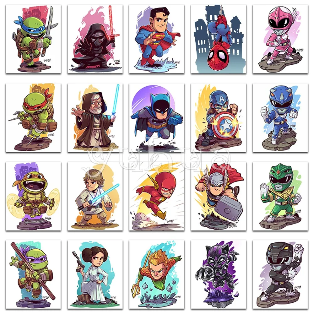 

5D DIY Diamond painting Cartoon Marvel star wars Full Round Diamond mosaic Full Square Diamond embroidery Cross stitch Decor #