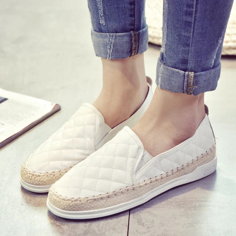 font b Women s b font Leather Loafers Spring Summer 2016 Breathable Sewing Comfortable Flat