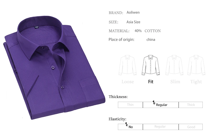 Бренд Aoliwne, мужская рубашка с коротким рукавом, фиолетовая, умная, повседневная, летняя, фланелевая, высокое качество, блузка, рубашка, светская рубашка