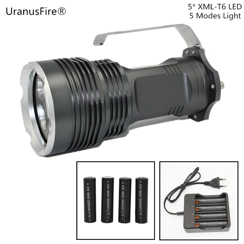portable light 5000 6000 lumens 5 x xml t6 l2 led led lights 6000 lumens