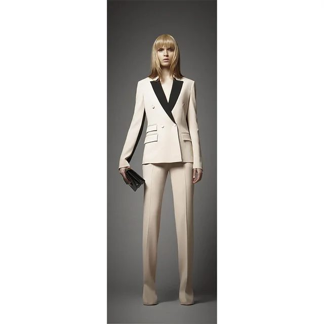 Jacket-Pants-Women-Business-Suit-Ivory-Jacket-Black-Lapel-Female-Office-Uniform-Ladies-Formal-Trouser-Suit.jpg_640x640