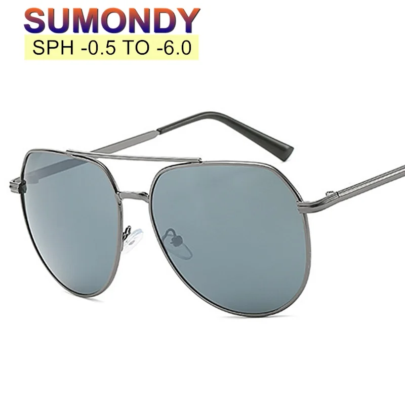 SUMONDY-0,5 до-6,0 диоптрийные очки по рецепту, солнцезащитные очки для близоруких мужчин и женщин из сплава, очки для близорукости UF47