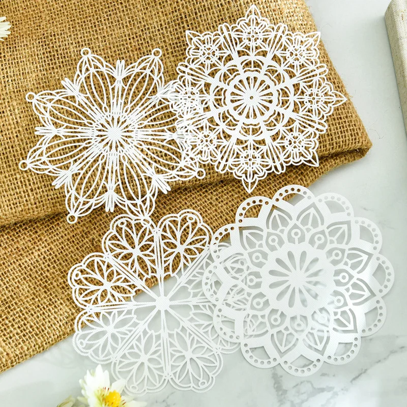Белые кружевные бумажные салфетки/салфетки для свадебной вечеринки, товары для украшения скрапбукинга, бумажные изделия