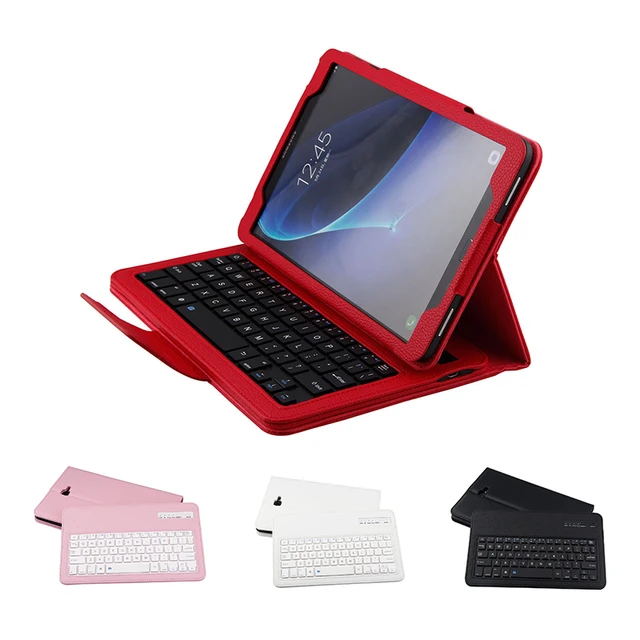 Best Price Wireless Bluetooth Keyboard Case for Samsung Galaxy Tab A 10.1 2016 Flip Stand  PU Leather Cover for Samsung T580 / T585 Tablet