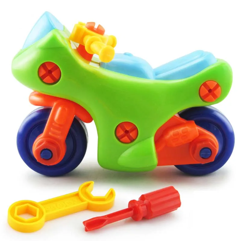 Моделирование разборки мотоцикла с имитацией гаечного ключа мини пластиковый детский ручной работы мотобайк обучающая игрушка случайный цвет - Цвет: 03