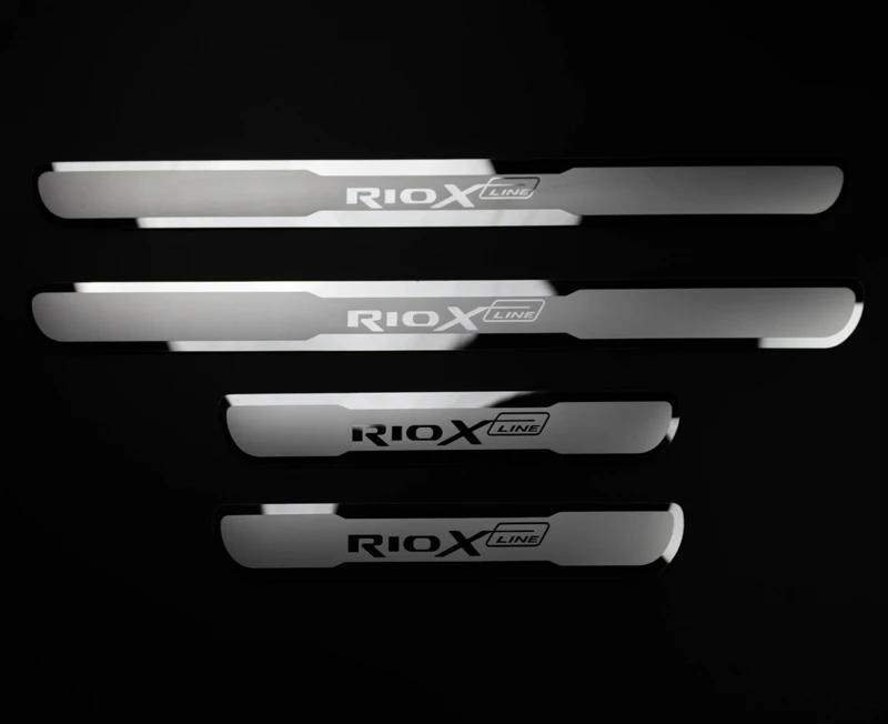 RIO X LINE накладки на пороги из нержавеющей стали, защитные накладки на пороги автомобиля для KIA RIO XLINE