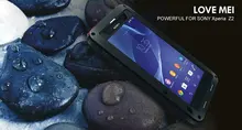 LOVE MEI Armor Metal Cover for Sony Z2 Powerful Water Dust Shock Proof Aviation Metal Cover