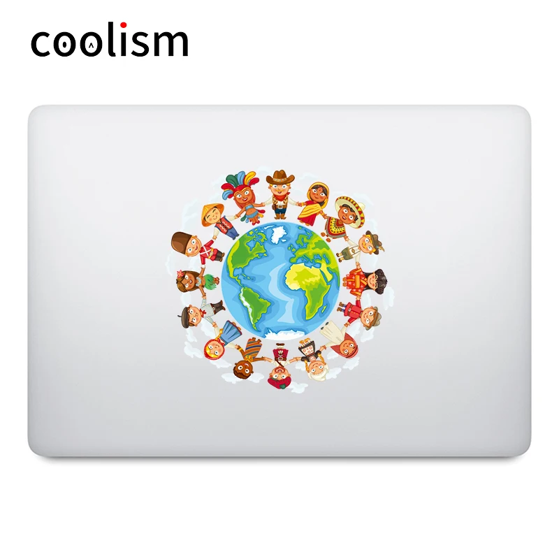 One World Earth мультяшная наклейка для ноутбука Apple Macbook стикер Pro Air Retina 11 12 13 15 дюймов