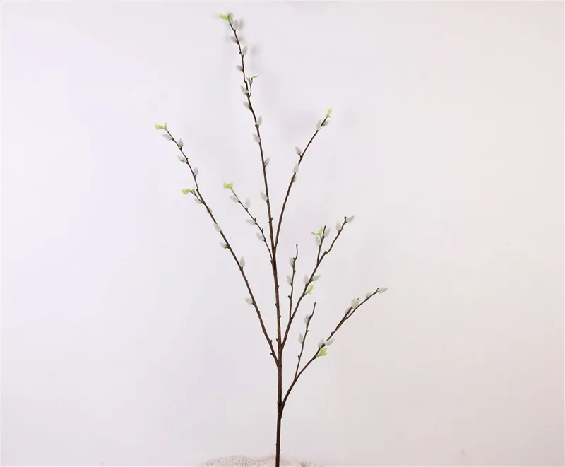 Flone Artificial Silver Willow Fruit Simulation Plant Tree Branch Silver Willow Flower Wedding Home Party Decor Art Arrangement (16)
