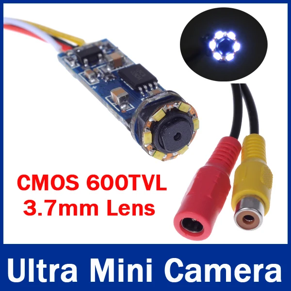 

CMOS 600TVL Super Mini Wired Camera Cute Ultra Mini Camera CCTV Camera with 6pcs LEDs Night Vision for 1.2G /2.4G wireless