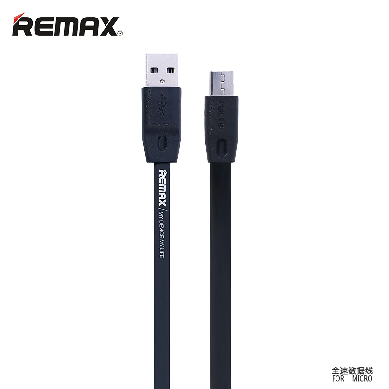 REMAX 2 м плоский TPE 2.1A Micro USB кабель синхронизации данных зарядное устройство кабель для быстрой зарядки для samsung/xiaomi redmi Android мобильный телефон шнур - Цвет: Черный