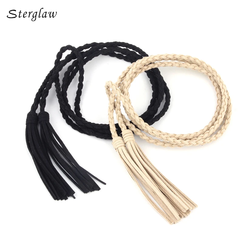 Buy 145cm long gum plaiting rope braided belt female