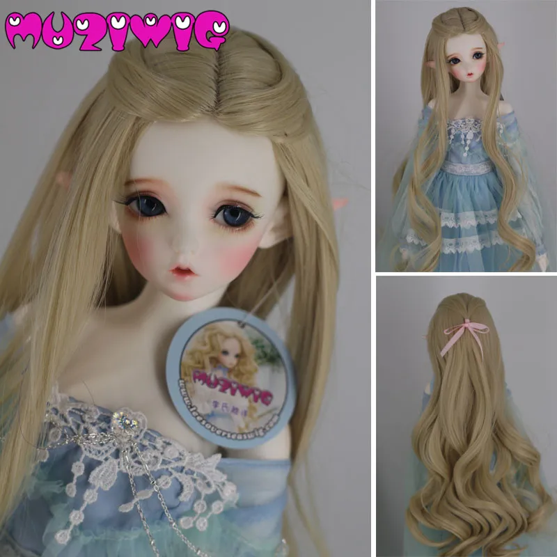 

Free Shipping bjd wig 1/3 1/4 1/6 high-temperature wig boyvampire long curly hair sd doll Wigs fashion type stylish hair