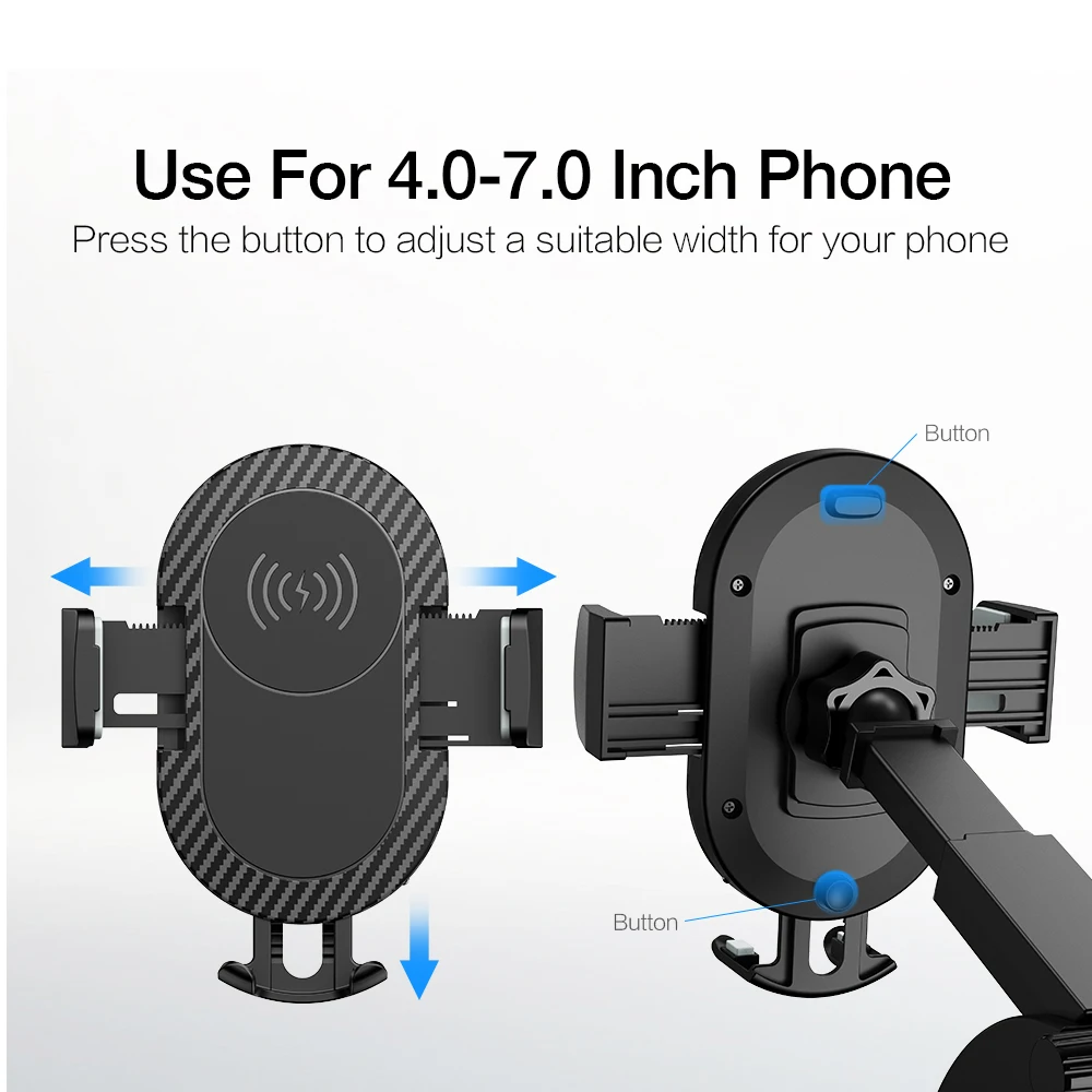 RAXFLY автомобильное беспроводное зарядное устройство для iPhone X 8 7 Plus 10 Вт Быстрое Qi Беспроводное зарядное устройство для samsung S9 S8 2 в 1 Автомобильная Подставка для телефона