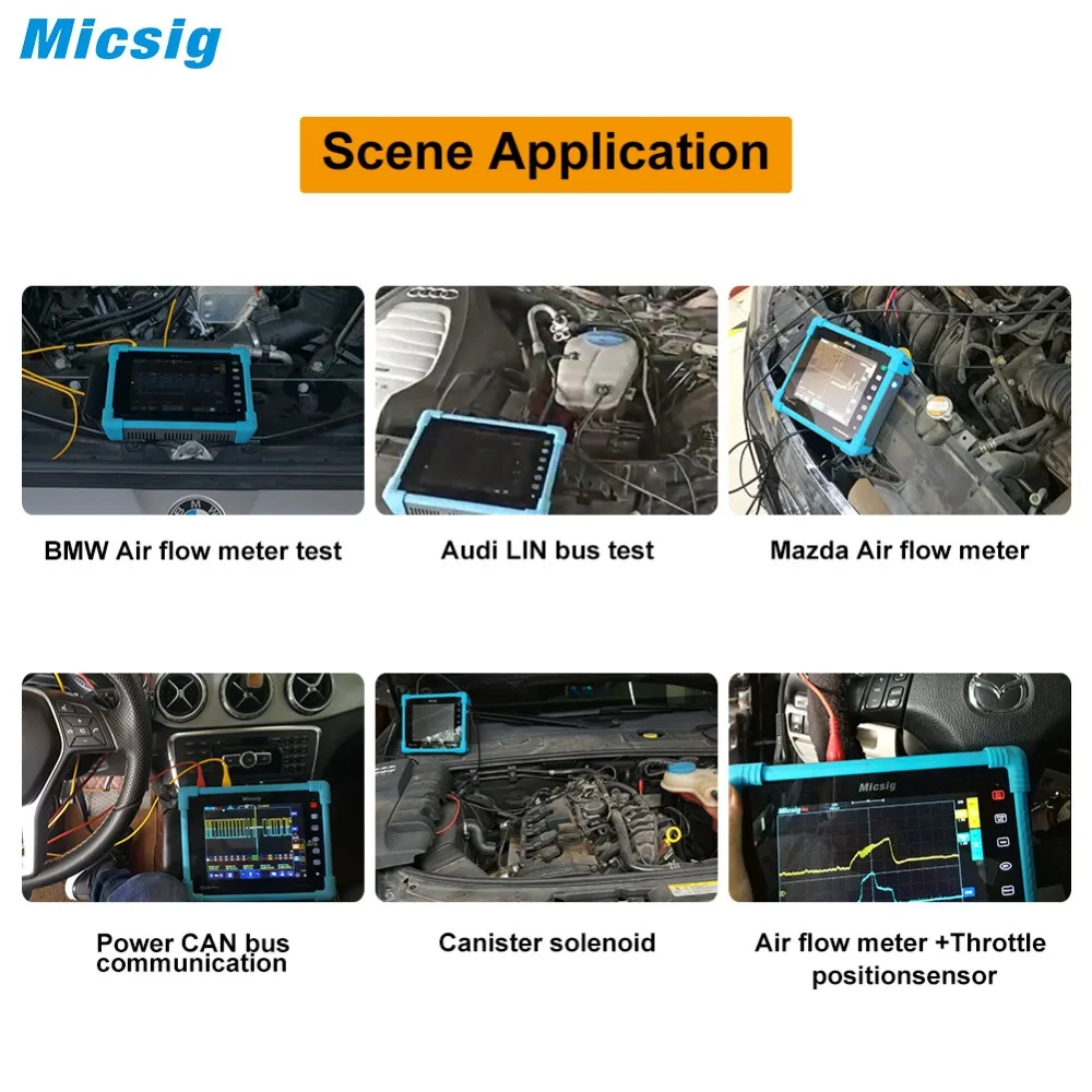 Автомобильный портативный осциллограф Micsig зажигания автоматический 100 МГц 4