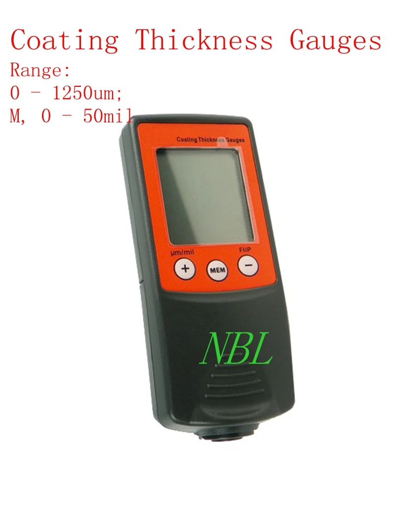 

2 in 1 LCD New Digital FILM Coating Thickness Gauge Paint Meter Tester 8801FN 0-1250um 50mil F/NF Retail Package Free Shipping