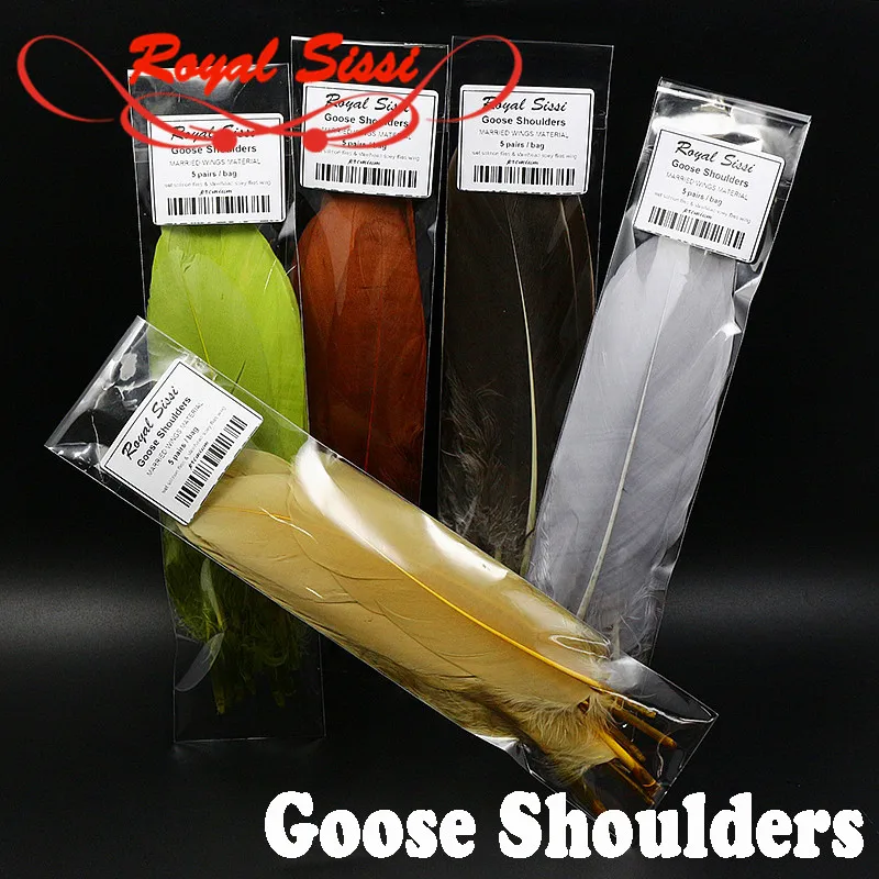 

Royal Sissi 10 optional colors goose shoulders fly tying married wings salmon steelhead wet fly tying materials nymph wing case