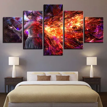 

Frames Canvas Painting HD Prints 5 Pcs Cartoon Animated Character Modern Poster Modular Pictures Living Room Wall Art Home Decor
