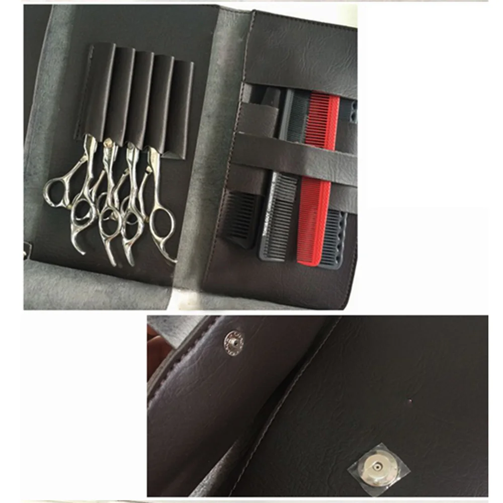 Профессиональные кожаные сумки для ножниц Чехол поясная сумка держатель инструменты для укладки волос Парикмахерские режущие аксессуары инструменты