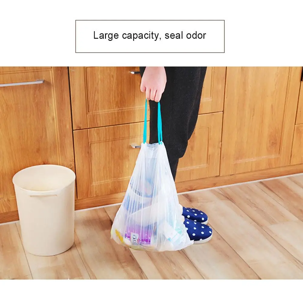 Креативный экологичный кухонный мешок для мусора на шнурке, утолщенный пластиковый полиэтиленовый пакет, автоматический мешок для мусора, 8 шт. J2