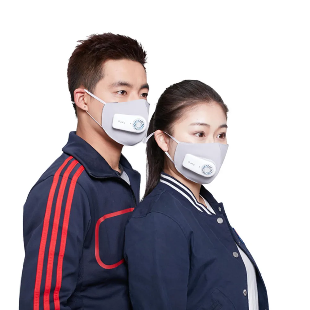 Дешевые Xiaomi чисто анти-загрязнения воздуха маска с PM2.5 550mAh Battreies перезаряжаемый фильтр с вентилятором для спорта для мужчин и женщин