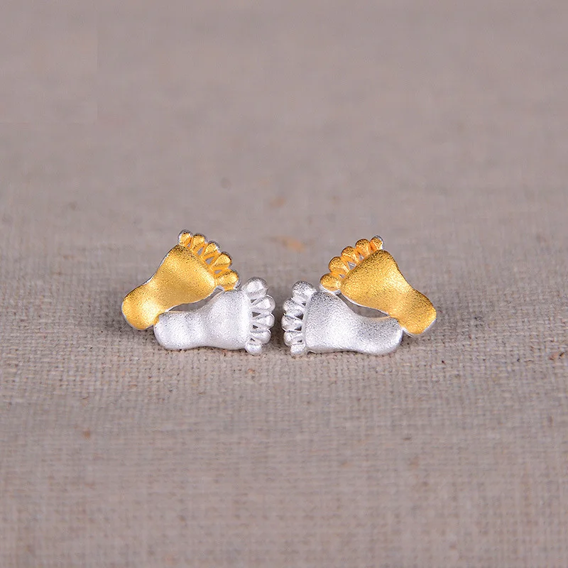 Новинка S925 стерлингов Серебряные ювелирные изделия любовь ног носком Серьги для Для женщин женские Серьги высокое качество