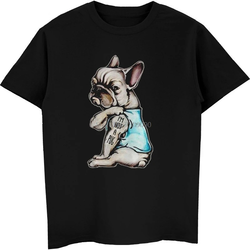 Модная мужская футболка Bioshick с французским бульдогом I'm Not A Pug французская