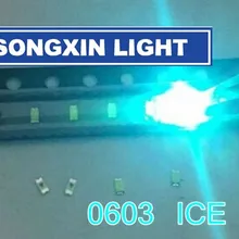 500 шт. XIASONGXIN свет 0603 голубой лед 1608 голубой прозрачный ультра яркий синий SMD светодиодный индикатор