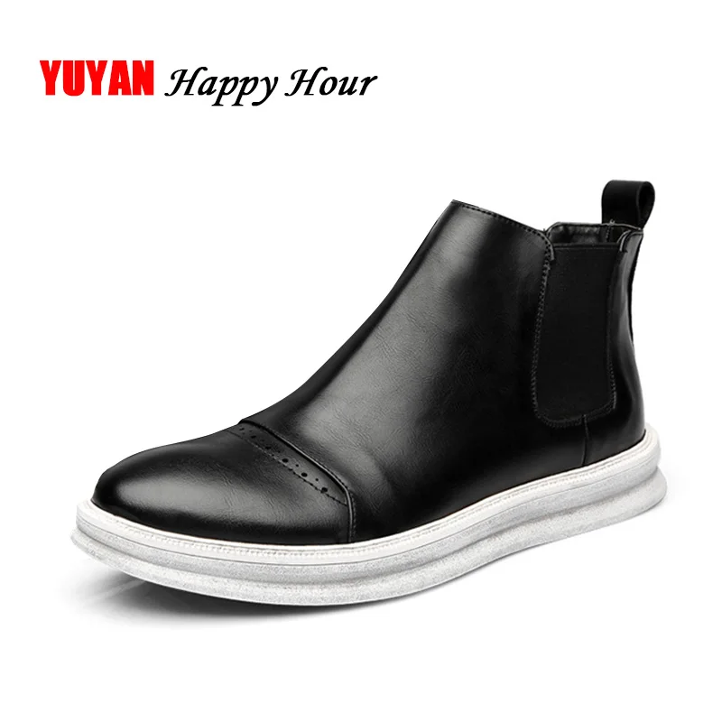 

Genuine Leather Chelsea Boots Men Autumn Early Winter Shoes 2018 Fashion Mens Chelsea Boots Male Brand Cowhide Ankle Botas KA121