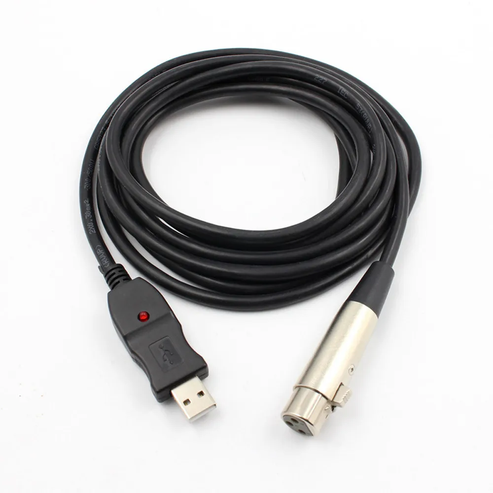 Hiperdeal 3 м USB микрофон MIC Link Кабель-адаптер XLR Женский для ПК для Тетрадь Mac