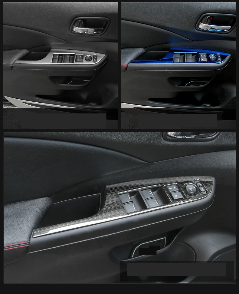 Для Honda CRV CR-V 2012- для панели управления окон стеклоподъемник переключатель крышки отделка протекторы интерьера авто аксессуары