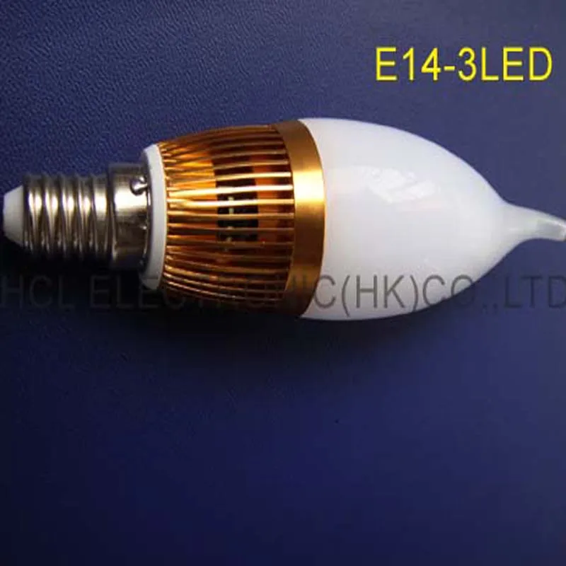 

High quality 3x1W led candle lights, E14 3w led bulbs,E14 led crystal lamps free shipping 20pcs/lot