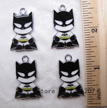 

10 Pcs Batman Cartoon Charm Necklace/Bracelet/Earrings Pendants DIY Jewelry Making Accessories T-115