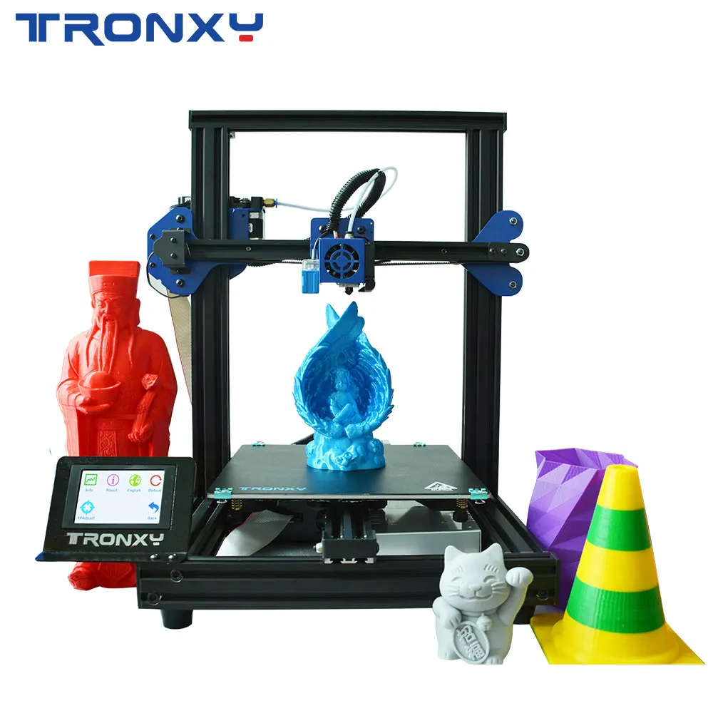 

2019 Newest Upgraded Tronxy XY-2 Pro Fast Assembly 3D Printer Auto leveling Continuation Print Power Filament Sensor 3.5''Touch