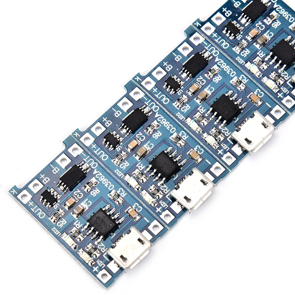 

4Pcs/lot 5V Micro USB 1A 18650 Lithium Battery Charging Board Charger Module+Protection Dual Functions High Quality