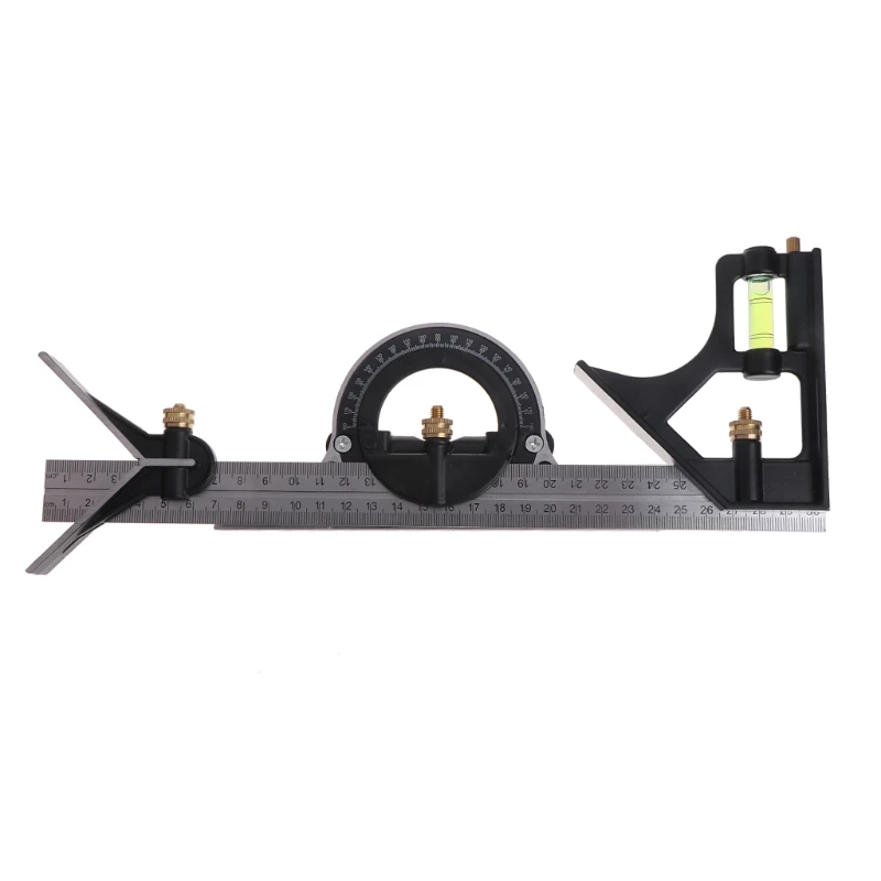 

ANENG 30cm Combination Tri-Square Ruler Level Steel Measuring Angle Tool Multi-purpose