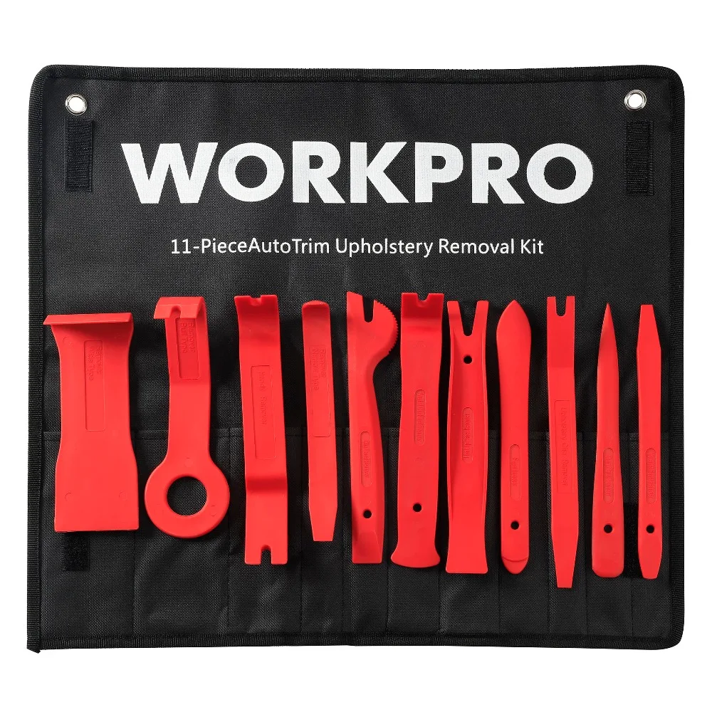 WORKPRO 11 шт. комплекты для удаления обивки автомобиля авто Интерьер радио Панель дверной зажим окна отделка удаления установщик Прай Ремонт набор инструментов