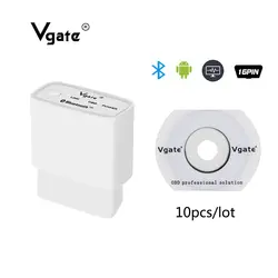 Vgate iCar1 ELM327 V2.1 OBD2 инструменту диагностики с коммутатором Bluetooth obd 2 сканер Поддержка J1850 протокол elm 327 ICAR1 10 шт./лот