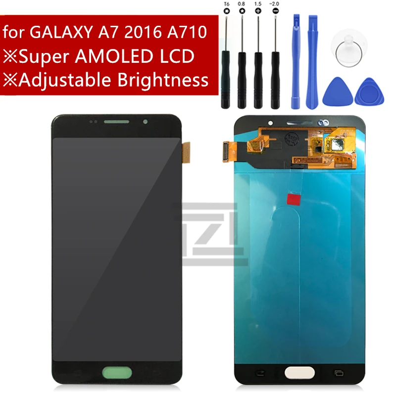 Super AMOLED LCD For SAMSUNG GALAXY A7 2016 A710 Display Touch Screen Digitizer for Galaxy Repair Parts | Мобильные телефоны и