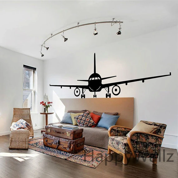 Airplane Wall Stickers Muraux Decor Art Decal Airplane Wall Stickers Muraux Decor Art Decal Decoration Vinyl Removable Wallpaper S21 In From Home