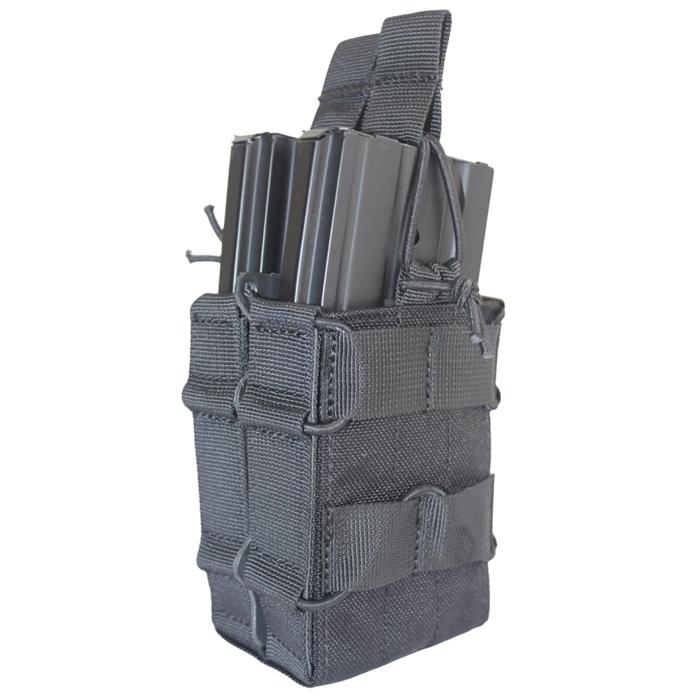 Tactical Open Top M4 M16 AR Double Decker Mag Pouch Airsoft Magazine