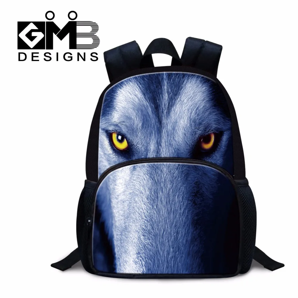 Animal Felt Small Backpacks for Boys Cool Wolf BookBag Tiger