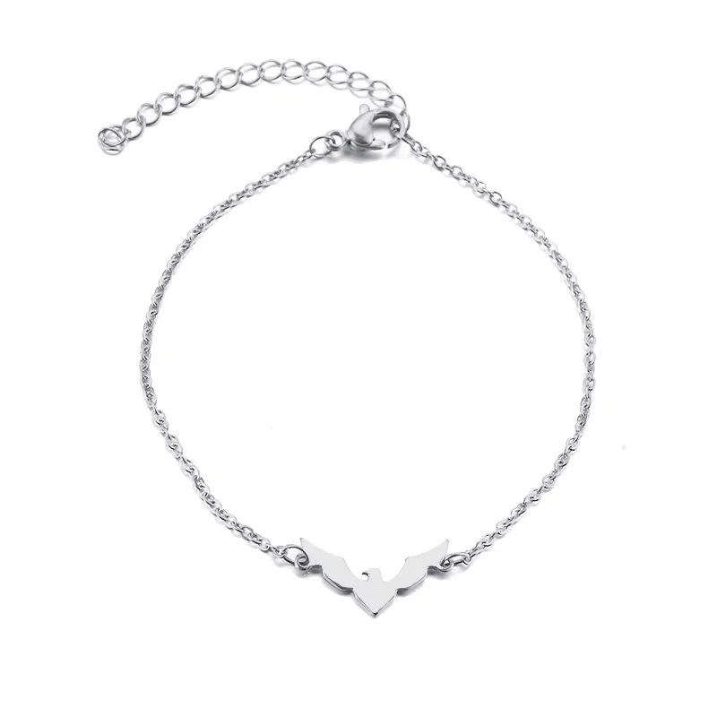 CACANA Stainless Steel Bracelet For Women Man Bird Gold And Silver Color Pulseira Feminina Lover's Engagement Jewelry