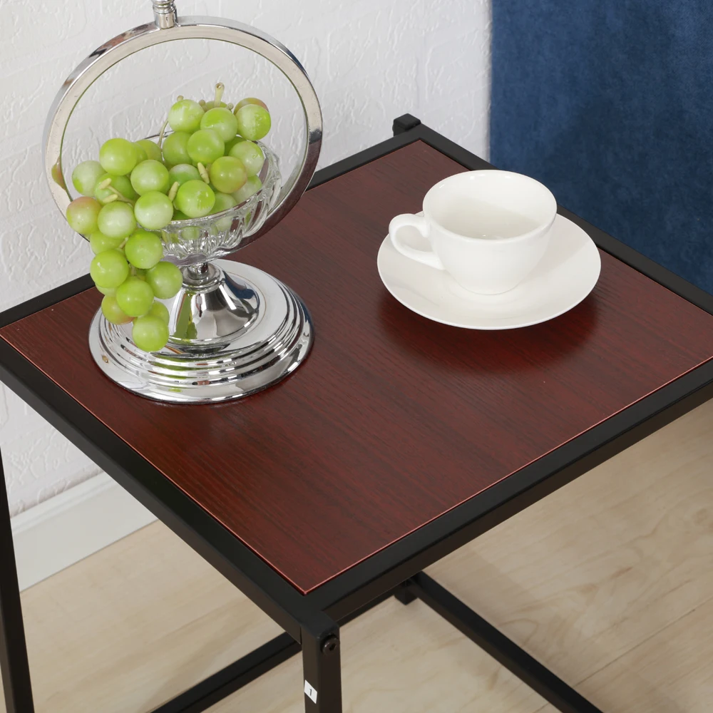 Rustic Metal Frame Veneer Surface Side Table End Table Dropshipping Rustic Metal Frame Veneer Surface Side Table End Table Dropshipping