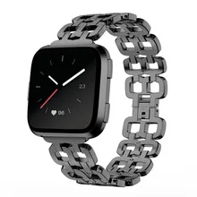 Модные роскошные умные часы замена ремешок из нержавеющей стали Браслет для Fitbit Versa