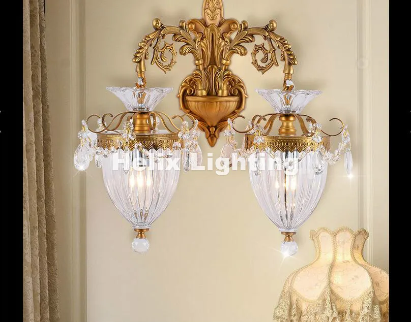 Европейский роскошный золотой Латунный цвет E14 настенный светильник для гостиной настенный светильник lamparas de pared аппликация murale светильник
