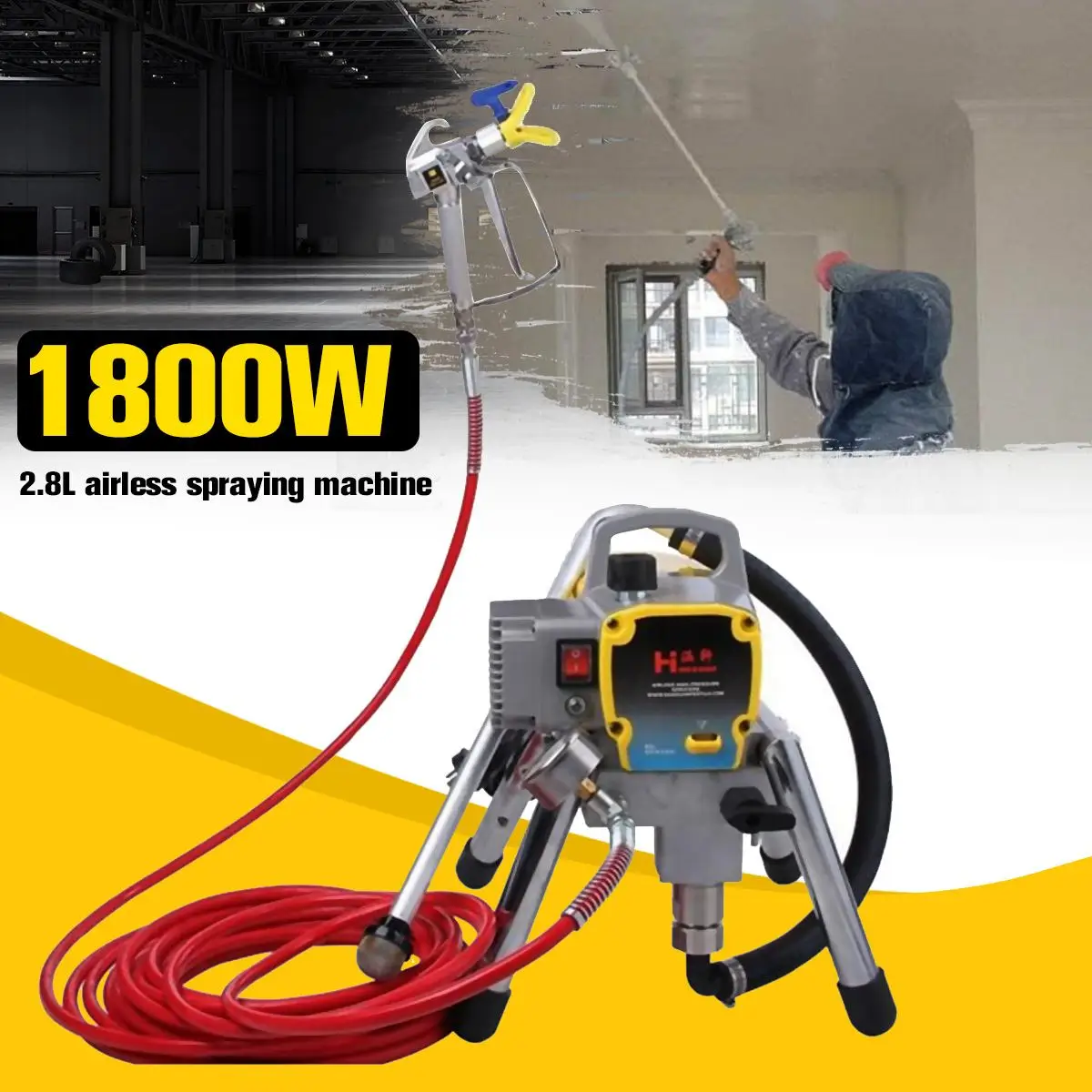 

H780 220V 50Hz High Pressure Airless Wall Paint Spray G.un Pro Sprayer Machine