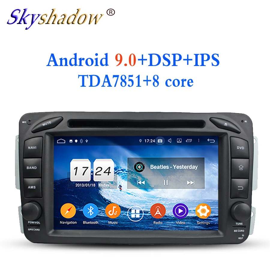 Top Android 9.0 For Benz W163 W209 W203 W170 W210 W168 1998-2005 4GB RAM 8 Core Car DVD Player Wifi Bluetooth 4.2 RDS RADIO GPS map 3