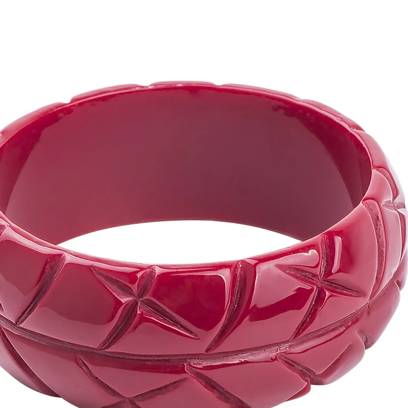 Trendy Resin Cuff Engraved Bracelets Bangles Women New Fashion Acrylic Round Wide Bracelet Female Charm Wedding Jewelry Girls (3)